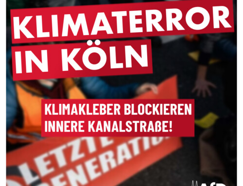 Klimakleber auf der Inneren Kanalstraße